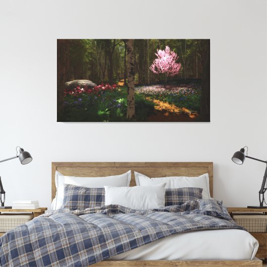 Cherry Tree Concerto Wrapped Canvas Leinwanddruck (Insitu (Schlafzimmer))