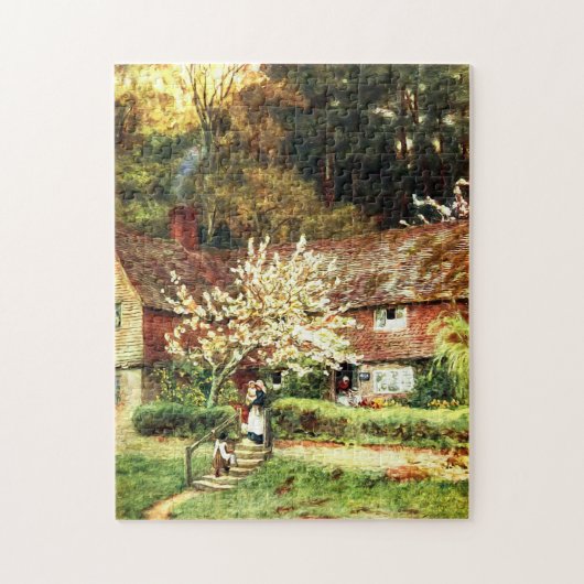 Cherry tree Hütte Chiddingfold Helen Allingham Puzzle (Vertikal)