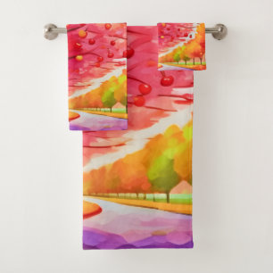Cherry Tree Lane Badhandtuch Set