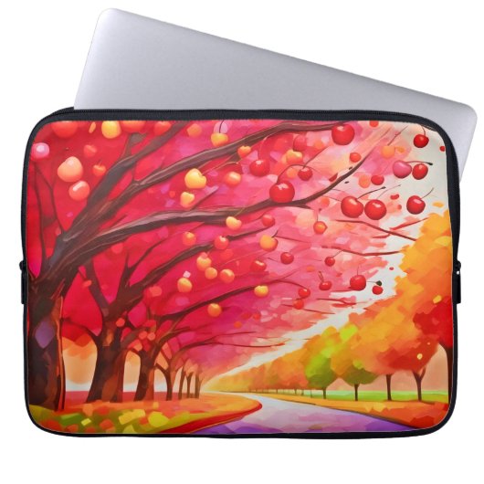 Cherry Tree Lane Laptopschutzhülle (Vorderseite)