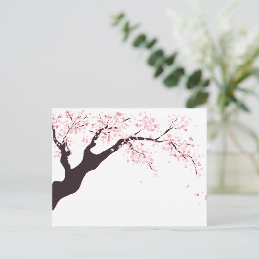 Cherry Tree Postkarte (Stehend Vorderseite)