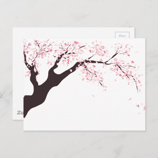 Cherry Tree Postkarte (Vorne/Hinten)