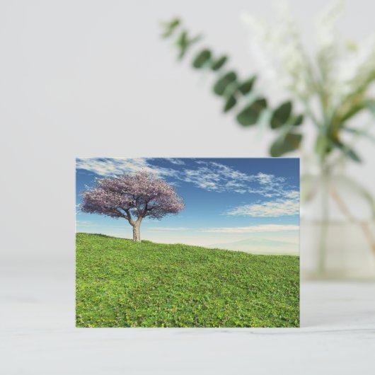 Cherry Tree Postkarte (Stehend Vorderseite)