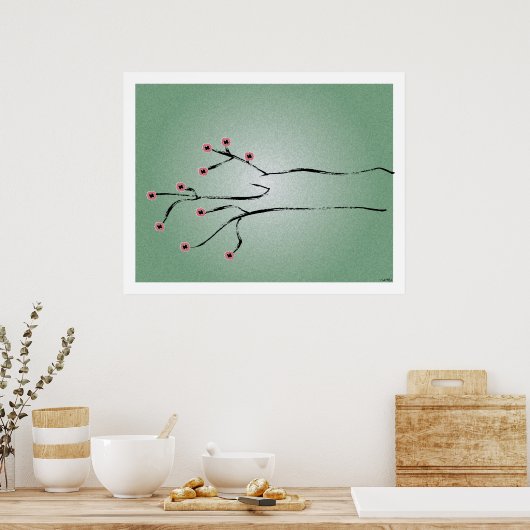 Cherry Tree Print Poster (Küche)