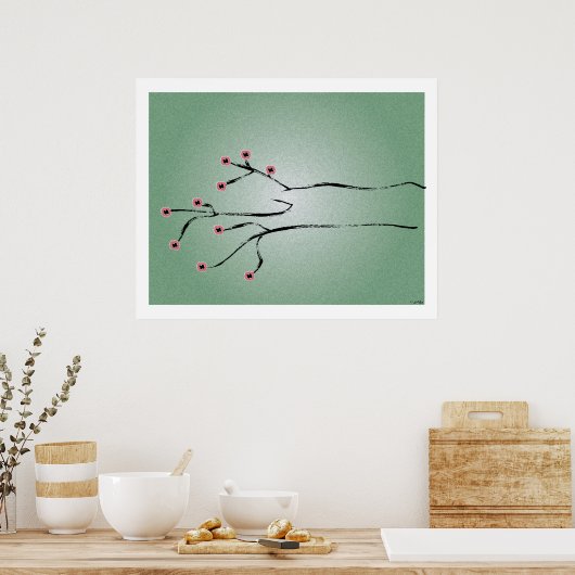 Cherry Tree Print Poster (Küche)