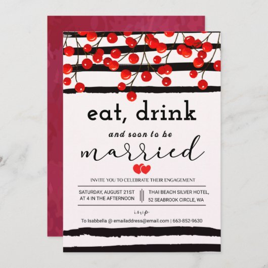 Cherry Tree Serenade beeindruckt durch die Schönhe Einladung (Vorne/Hinten)