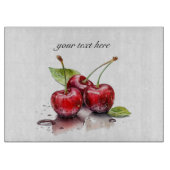 Cherry Trio in Wasserfarbe, nach Maß Schneidebrett (Vorderseite)