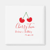 Cherry two 2nd birthday red cherry kids simple  magnet (Vorne)
