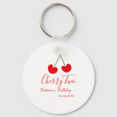 Cherry two 2nd birthday red cherry kids simple schlüsselanhänger (Vorderseite)