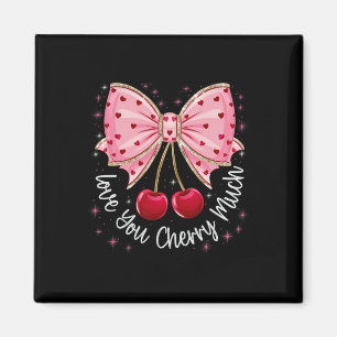 Cherry und Bows Niedliche Kirsche Liebe Sie viel V Magnet