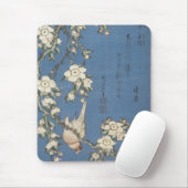 Cherry und Bullfinch, Hokusai, 1834 Mousep Mousepad (Mit Mouse)