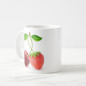 Cherry und Erdbeere zusammen Kaffeetasse (Vorderseite Links)