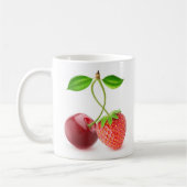 Cherry und Erdbeere zusammen Kaffeetasse (Links)