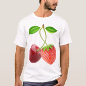 Cherry und Erdbeere zusammen T-Shirt (Vorderseite)