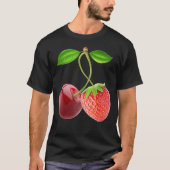 Cherry und Erdbeere zusammen T-Shirt (Vorderseite)