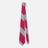 Cherry und Gray University Stripe Krawatte (Vorderseite)
