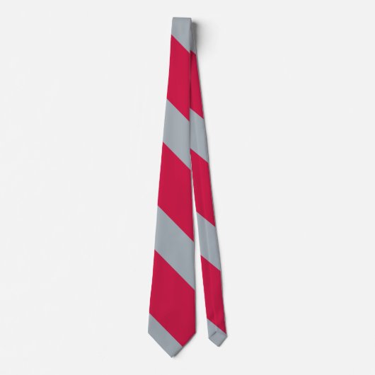 Cherry und Gray University Stripe Krawatte (Vorderseite)