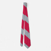 Cherry und Gray University Stripe Krawatte (Rückseite)