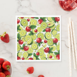 Cherry und Limes Napkin Serviette