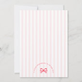 Cherry Valentine Bow Baby Shower Invitation Einladung (Rückseite)