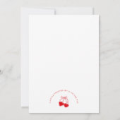 Cherry Valentine Little Sweetheart Baby Shower Einladung (Rückseite)