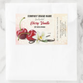 Cherry Vanilla Fruchtkerzenzutaten - Etikett Rechteckiger Aufkleber (Tasche)