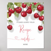 Cherry Verlasse hier Ihre Rezept-Karte Poster (Vorne)