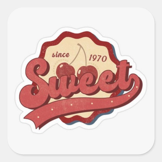 🍒 Cherry Vintag Sticker (Vorderseite)