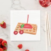 Cherry Waffles Napkins Serviette (Beispiel)