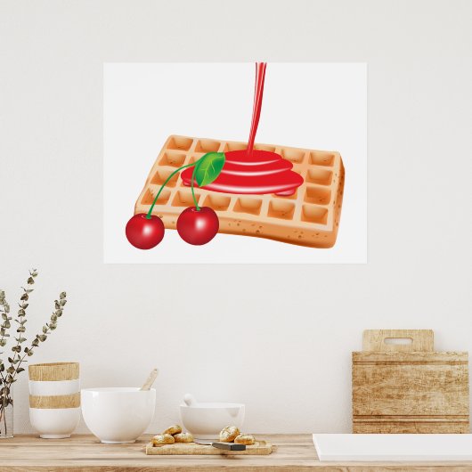 Cherry Waffles Poster (Küche)
