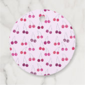 Cherry Watercolor Babydusche Personalisiert Geschenkanhänger (Rückseite)