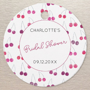 Cherry Watercolor Brautparty Personalisiert Geschenkanhänger