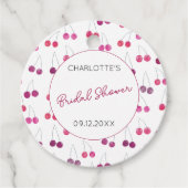 Cherry Watercolor Brautparty Personalisiert Geschenkanhänger (Vorderseite)