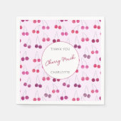 Cherry Watercolor Brautparty Personalisiert Serviette (Vorderseite)