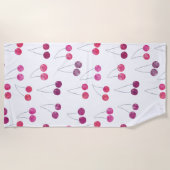 Cherry Watercolor Frucht Strandtuch (Vorderseite)