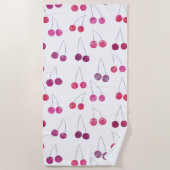 Cherry Watercolor Frucht Strandtuch (Vorderseite)