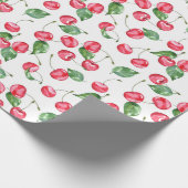 Cherry Watercolor-Muster Geschenkpapier (Ecke)