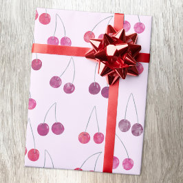 Cherry Watercolor-Muster Geschenkpapier