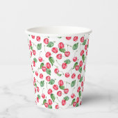 Cherry Watercolor-Muster Pappbecher (Vorderseite)