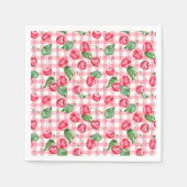 Cherry Watercolor-Muster Serviette (Vorderseite)
