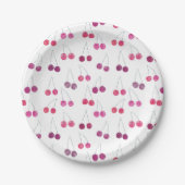 Cherry Watercolor Pappteller (Vorderseite)