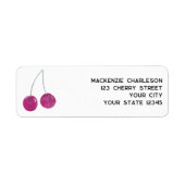 Cherry Watercolor-Rücksendeadresse (Vorne)