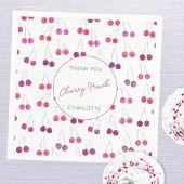 Cherry Watercolor Vielen Dank Personalisiert Serviette