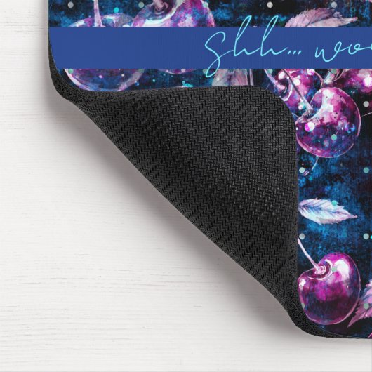 Cherry Weltraum Reise bearbeitbare Personalisierun Mousepad (Ecke)