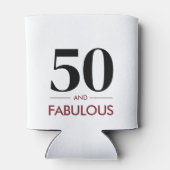 Cherry Wine 50 & Fabulous Modern 50th Birthday Dosenkühler (Rückseite)