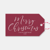 Cherry Wine Christmas | Angepasst Geschenkanhänger (Vorderseite (Horizontal))