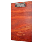 Cherry Wood Custom Typography Klemmbrett (Links)