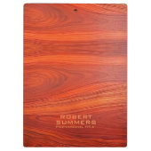 Cherry Wood Custom Typography Klemmbrett (Rückseite)