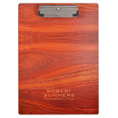 Cherry Wood Custom Typography Klemmbrett (Vorderseite)