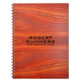 Cherry Wood Custom Typography Notizblock (Vorderseite)